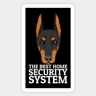 Doberman The Best Home Security System Magnet